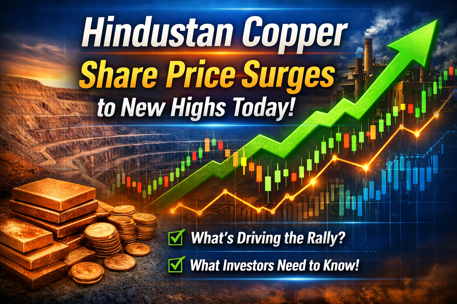 Hindustan Copper Share Price chart showing upward movement in the Indian stock market