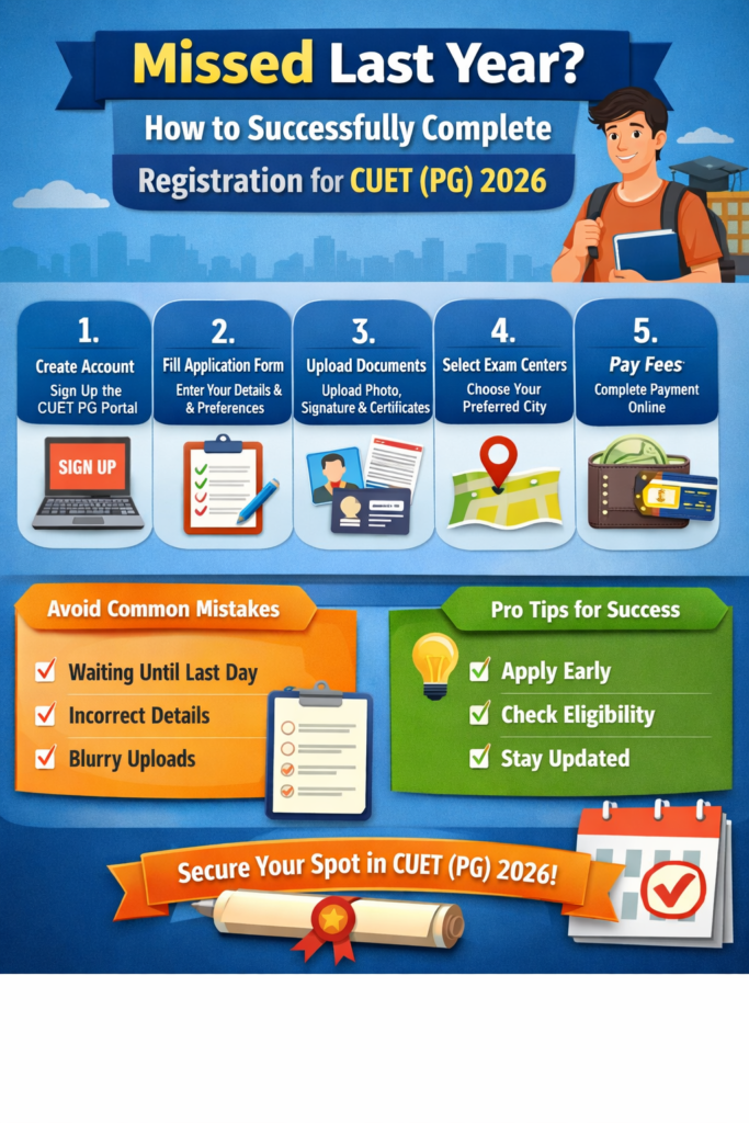 CUET (PG) 2026 registration process step-by-step guide