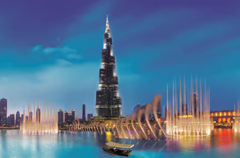 Places to see during a visit in Dubai including city views, desert area, old markets, and waterfront locations