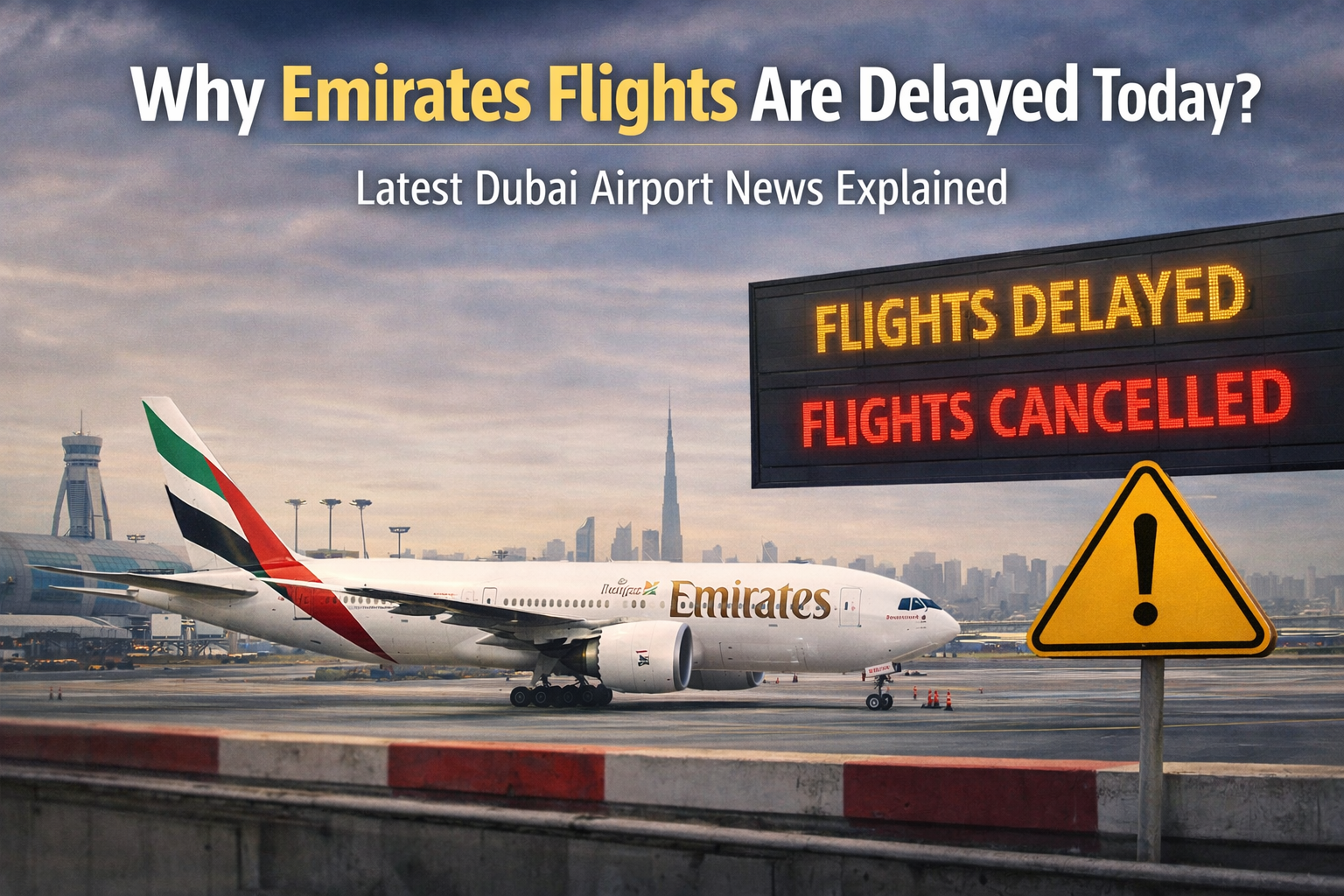 Learn why Emirates flights are delayed or cancelled today. Get the latest Dubai airport travel update and tips for passengers.
