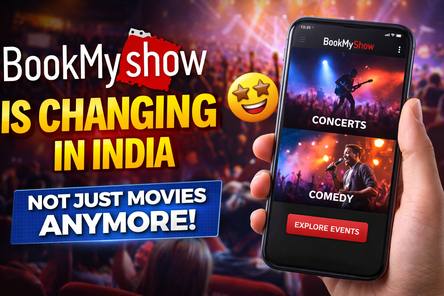BookMyShow is no longer just for movie tickets. See how it is becoming India’s go-to platform for concerts, events, and more in 2026.