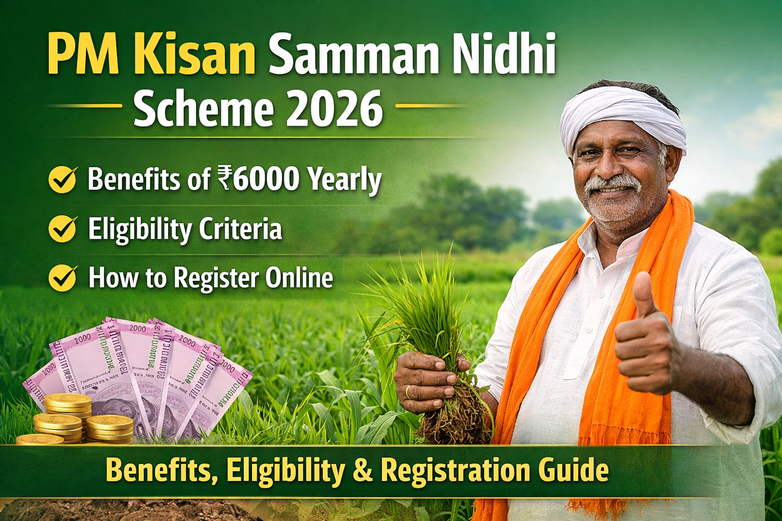 Learn about the PM Kisan Samman Nidhi Scheme, its benefits, eligibility criteria, and step-by-step registration process for farmers in India.